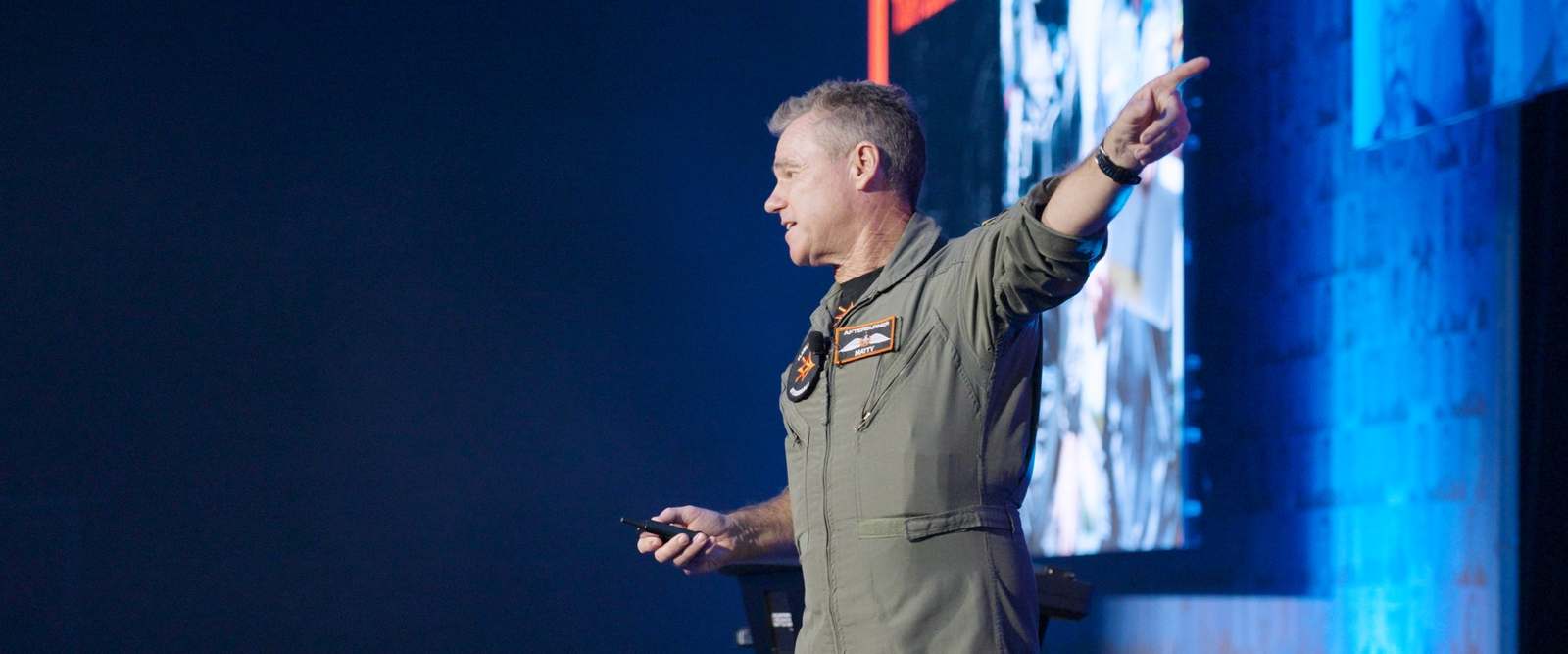 Matt Hall mid-keynote