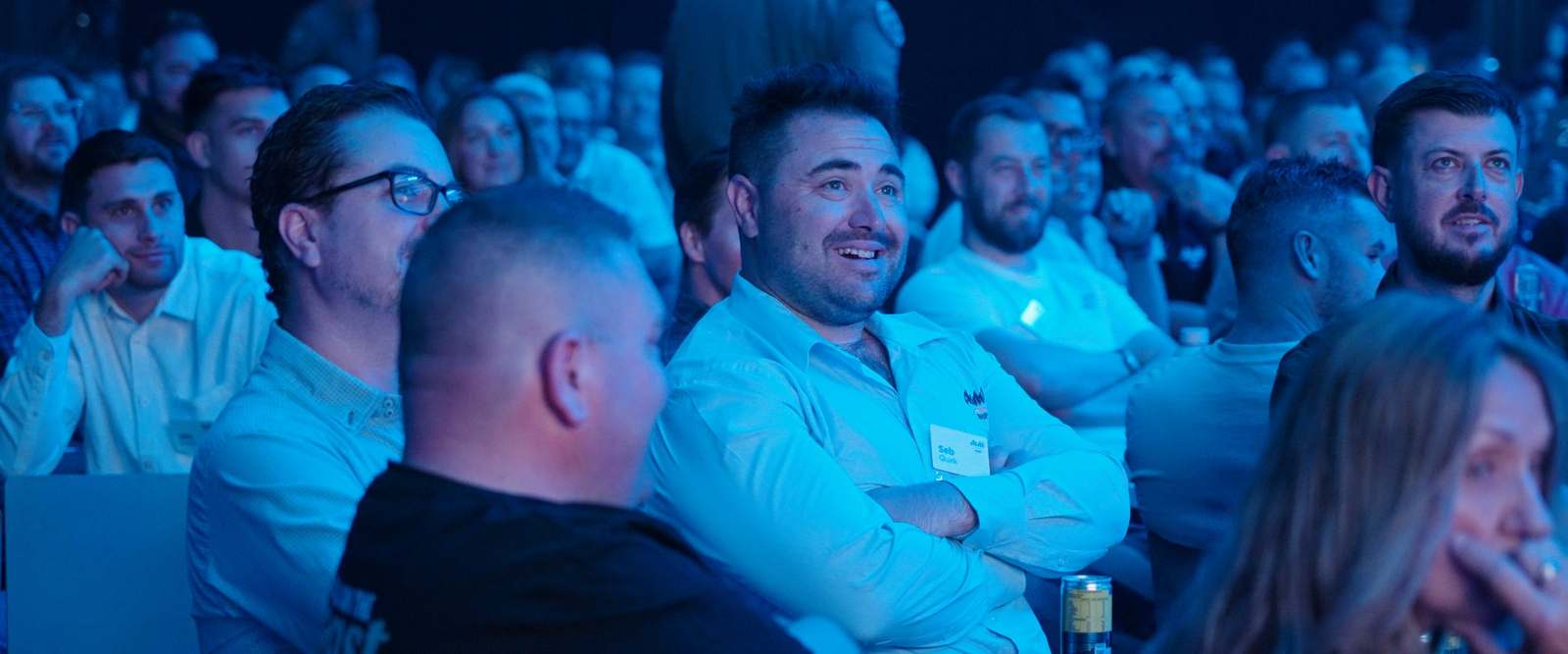 Delegates watching an Afterburner keynote